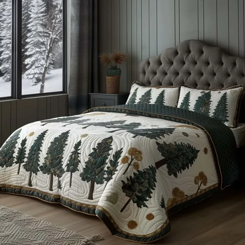 Evergreen Dreams Bamboo Quilt Bedding Set