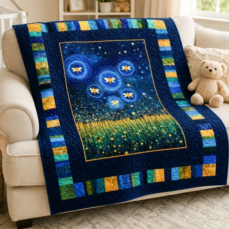 Firefly Night Bamboo Quilt Blanket