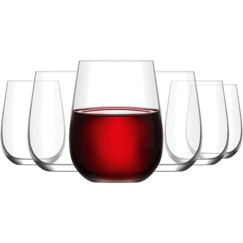 LAV Gaia Weinglas 475 ml transparentes Klarglas mit Stiel