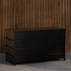 Garten Kissenbox Nessa - Aus schwarzem Aluminium