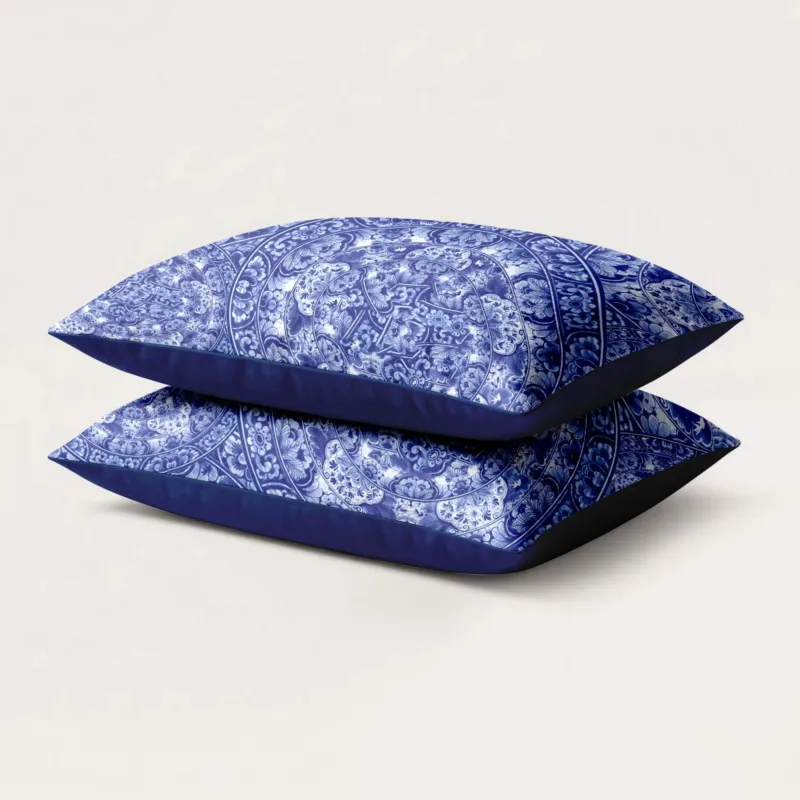A Fish Named Fred x HappyBed mandala kussensloop set van 2 met kleurrijke iconische prints en zacht comfort