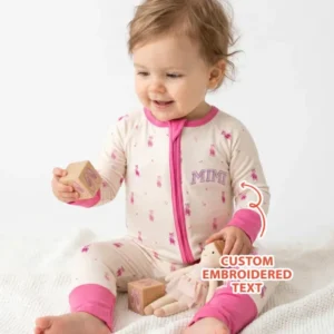 Custom Embroidered Mommy and Me Matching Bamboo Convertible Zippy