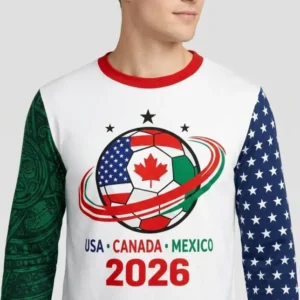Soccer Cup USA Canada Mexico Bamboo Men's Pajama Set