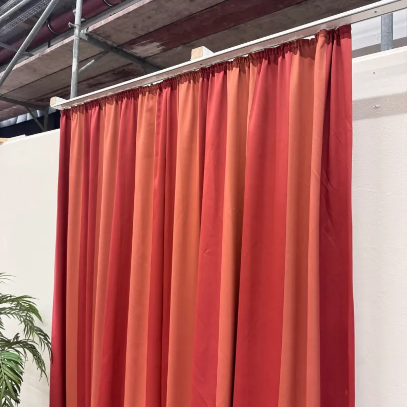 Gardine Orange Rot 200x240 Streifen Verdunkler Vorhang Gebraucht