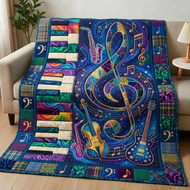 Indigo Midnight Waltz Bamboo Quilt Blanket