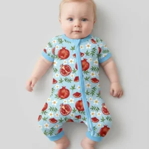 Pomegranate Garden Joy Family Matching Bamboo Shorty Zippy
