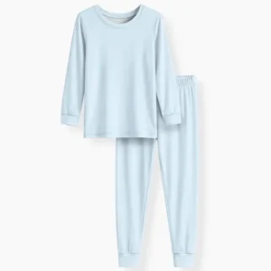 Ice Blue Bamboo Two Piece Pajama Set