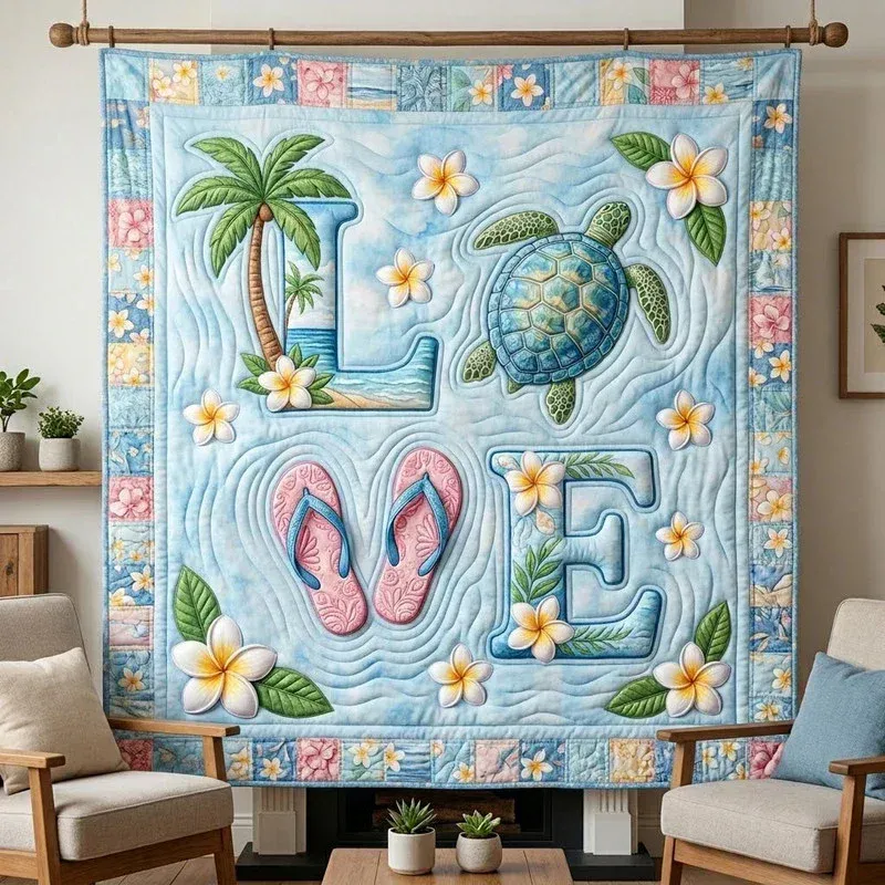 Mahalo Vibe Bamboo Quilt Blanket