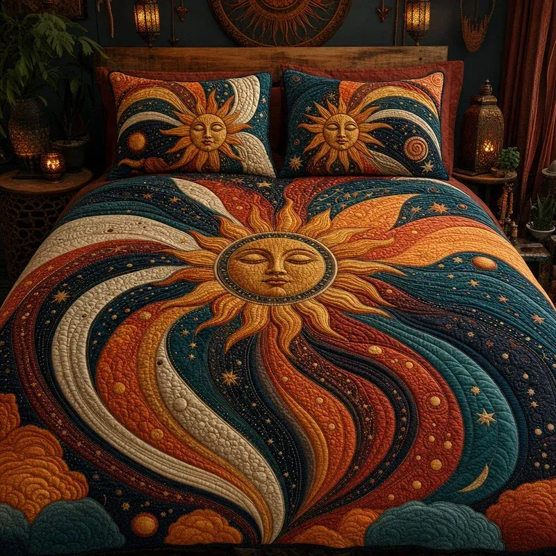 Midnight Sol Bamboo Quilt Bedding Set