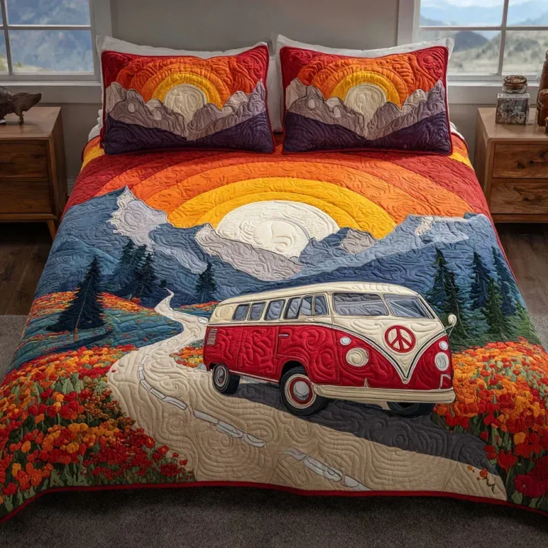 Peace Journey Bamboo Quilt Bedding Set