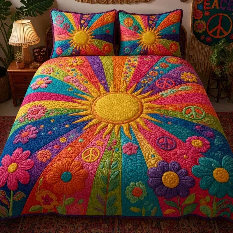 Peaceful Horizon Bamboo Quilt Bedding Set