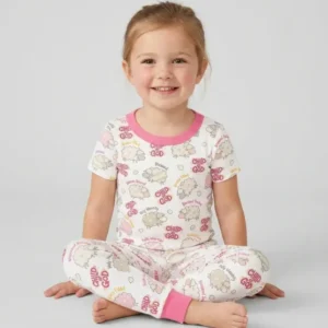 A Child Of God Girl Bamboo Two Piece Short Sleeve Pajama Set
