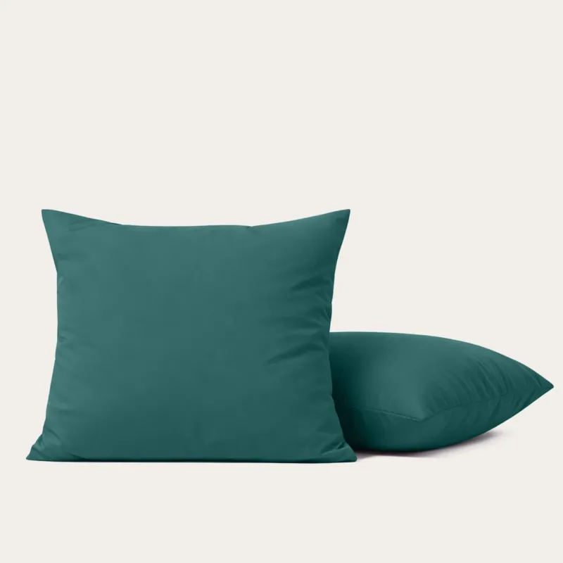 HappyBed Premium kussensloop set van 2 in Deep Jungle percal katoen met hotelsluiting