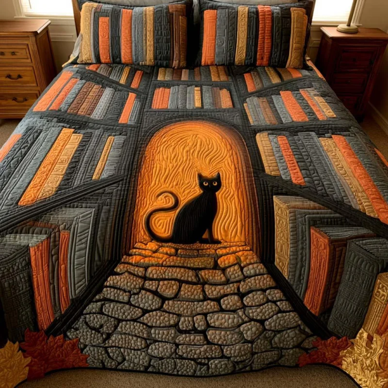 Quiet Reading Bamboo Quilt Bedding Set