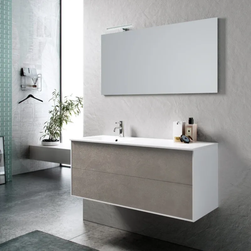 Composizione vasca SX AGO avana pietra