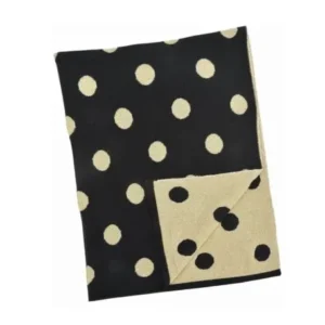 Black & Gold Polkadot Glam Baby & Travel Blanket 30"x40"