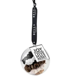 Joy Satin Scrunchies Ornament Ball