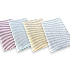 4er-Pack Servietten Set » 40 x 40 cm Stoffservietten mit Glitzer Streifen » elegante Tischservietten aus Baumwolle » wiederverwendbare Tücher für Hochzeit, Feier & Gastronomie