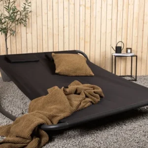 Sonnenliege Comfort - aus Polyester in Schwarz