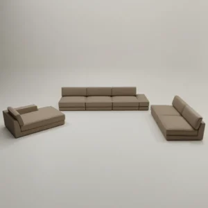 Modulares Sofa Terra U-Form / Wohnlandschaft mit Schlaffunktion