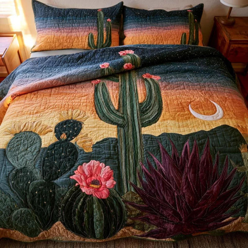 Timeless Desert Grace Bamboo Quilt Bedding Set