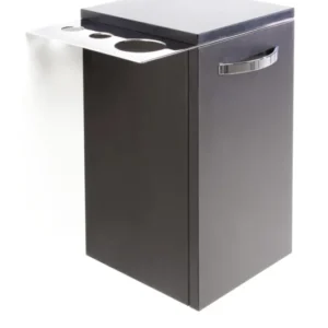 GammaStore Hängeschränkchen WALLY door + holder , color white, black mat