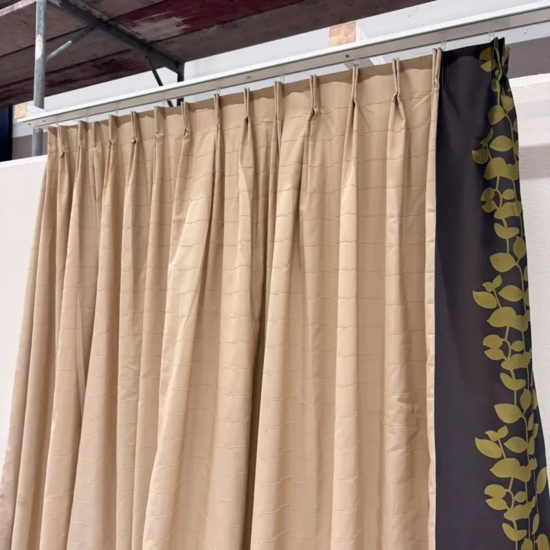 Gardine Beige Floral 215x250 Verdunkler Vorhang Gebraucht