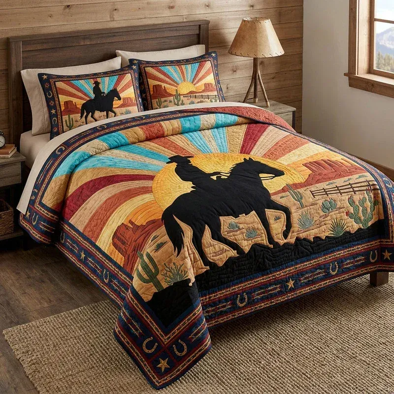 Wild West Horizon Bamboo Quilt Bedding Set