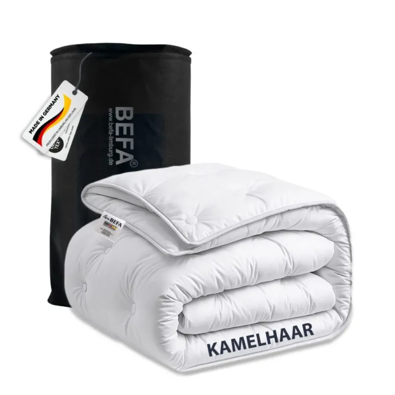Kamelhaar Bettdecke - 100% Kamelhaarfüllung, Duo Winterdecke | BEFA Limburg