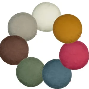 Kissenhülle rund ca. 40 cm Ø Chenille-Haptik beties "FarbTon" Kissenbezug in Raumausstatter Qualität