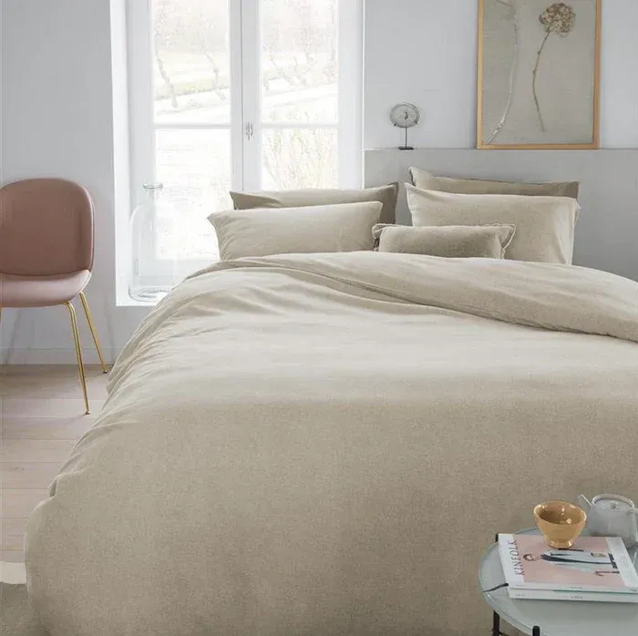 Bonheur natural flannel duvet cover set – 100% cotton flannel