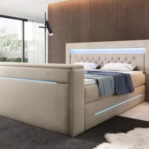 Boxspringbett Pluto mit TV Lift, RGB und Stauraum - Luxusbetten24