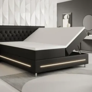 Boxspringbett Verdino mit RGB, USB und Stauraum - Luxusbetten24