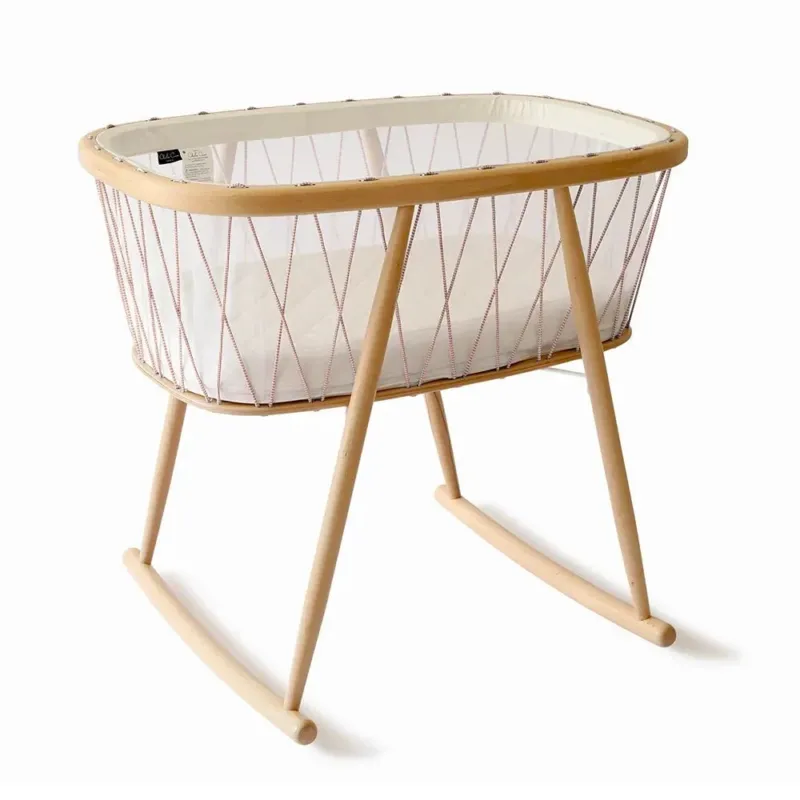 CHARLIE CRANE - Berceau Kumi / Cocon Mesh / Lacets Bois de Rose / Matelas Mousse