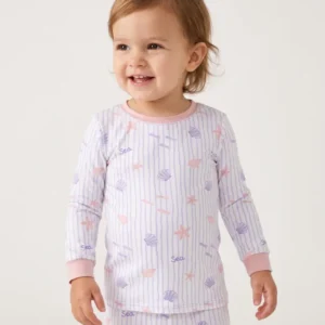 Blush Sea Garden Bamboo Two Piece Long Sleeve Pajama Set
