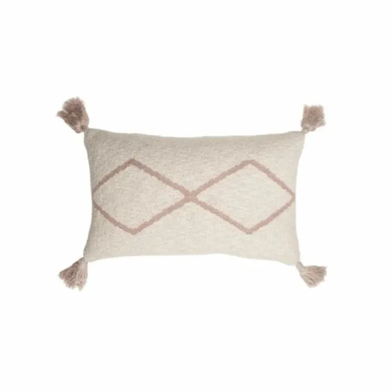 LORENA CANALS - Coussin Tricoté Little Oasis Nat - Rose Pâle