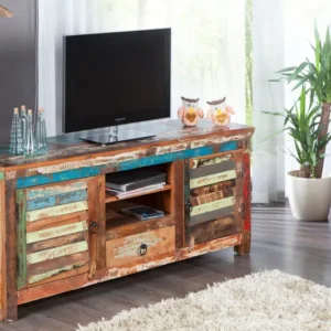 JAKARTA Einzigartiges TV-Board 150cm bunt recyceltes Massivholz