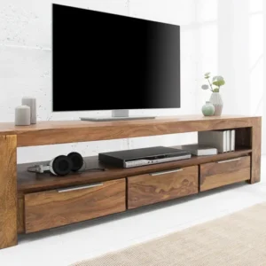 MAKASSAR Massives TV-Board 170cm Sheesham stone finish Lowboard mit drei Schubladen