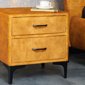 Design Nachttisch BOUTIQUE 50cm Samt zwei Schubladen