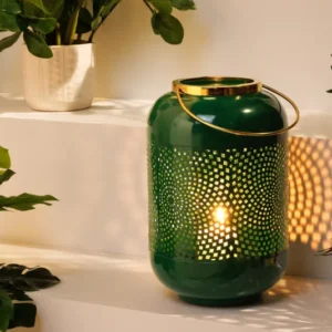 Deko Windlicht CANDLELIGHT 30cm Metall handmade Laterne