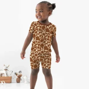 Wild Kingdom Bamboo Two Piece Short Sleeve Shorts Pajama Set