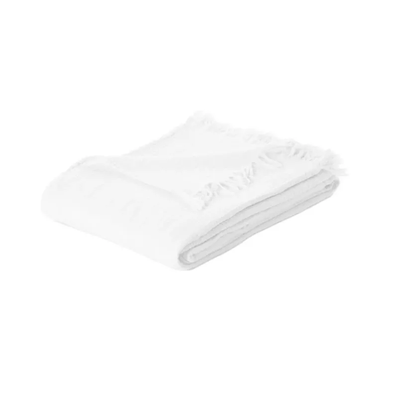 Muslin White Throw Blanket 60"x70"
