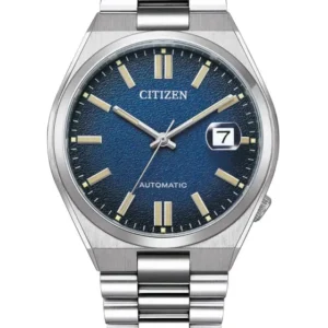 Citizen Tsuyosa Herrenautomatik: blaues Zifferblatt, Datumsfenster, Edelstahlband