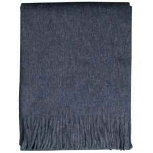 Alpaka Tagesdecke Signe - Reine Alpakawolle in Blau - 200x150 cm
