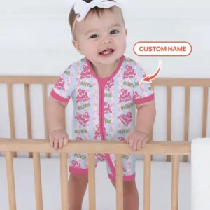So Loved Custom Name Bamboo Shorty Zippy